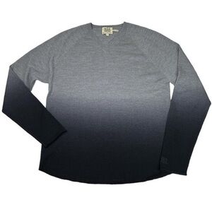 Juicy Couture Sweater‎ Sz L Long Sleeves V-necks Pullover Tops Wool Ombre Gray